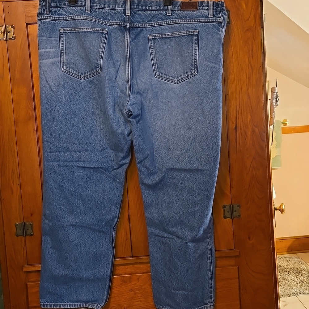 LL Bean Comfort Waist 100% Cotton 46x32 Mens Jeans - Pre-Owned - Picture 2 of 10